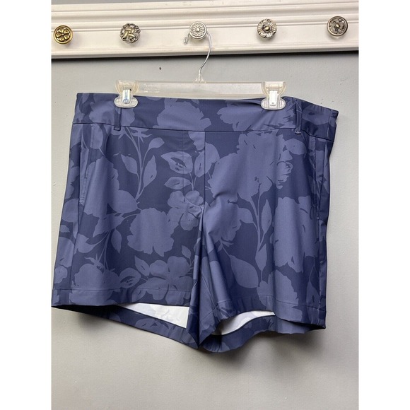 SPANX Floral Patterned Shorts - Navy - Picture 1 of 5